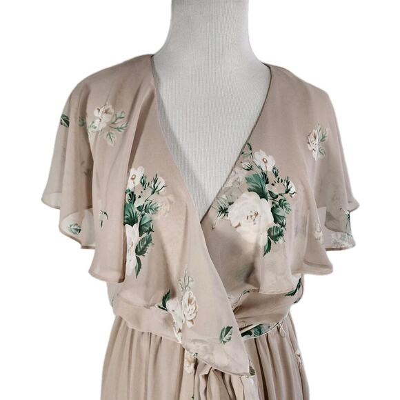 Show Me Your Mumu Wedding Audrey Maxi Dress Boquet Toss Chiffon Size XL NWT - Picture 4 of 12